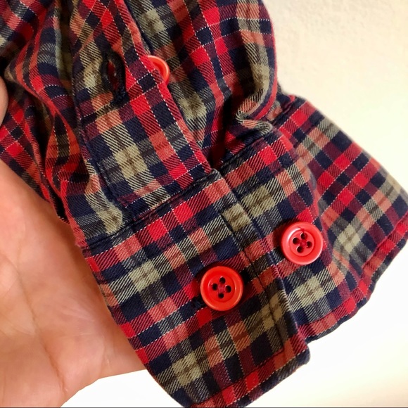 Tommy Hilfiger vintage 90s Plaid button down shirt - Picture 4 of 5